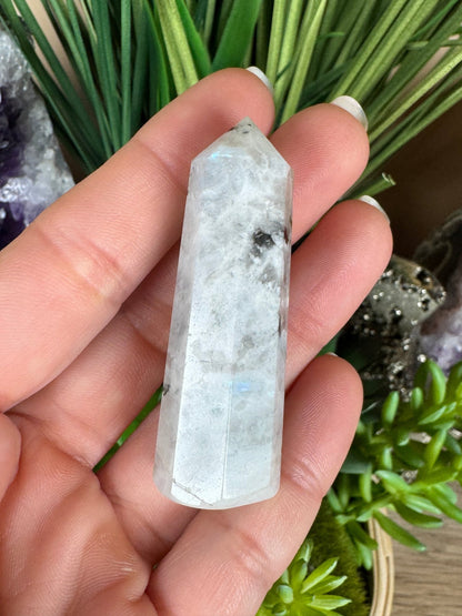 Rainbow Moonstone Points - Purple Door Alchemy