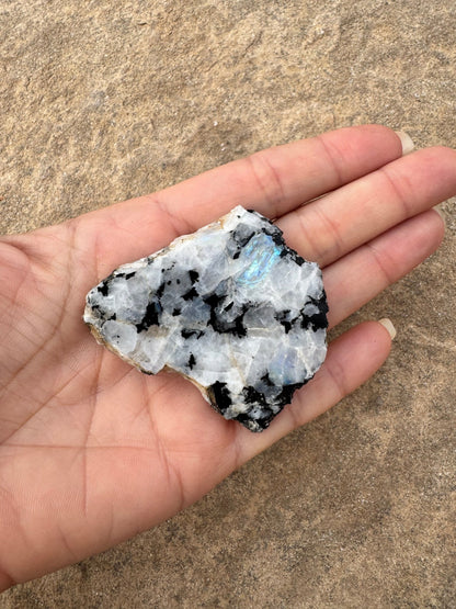 Rainbow Moonstone Polished Slab 30g - Purple Door Alchemy
