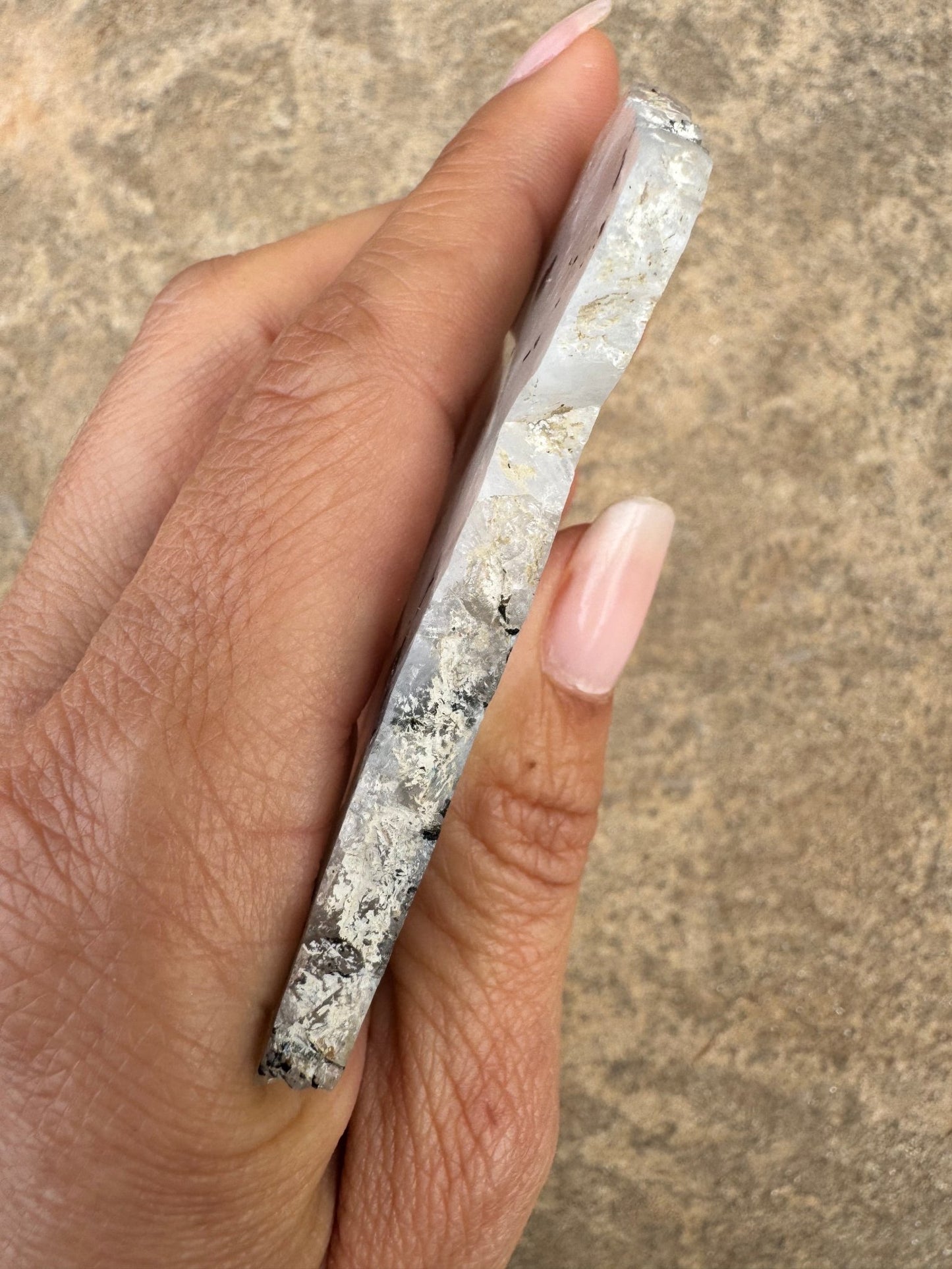 Rainbow Moonstone Polished Slab 46g - Purple Door Alchemy