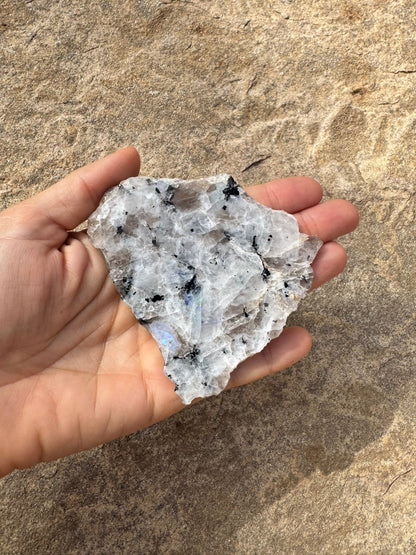 Rainbow Moonstone Polished Slab 59g - Purple Door Alchemy