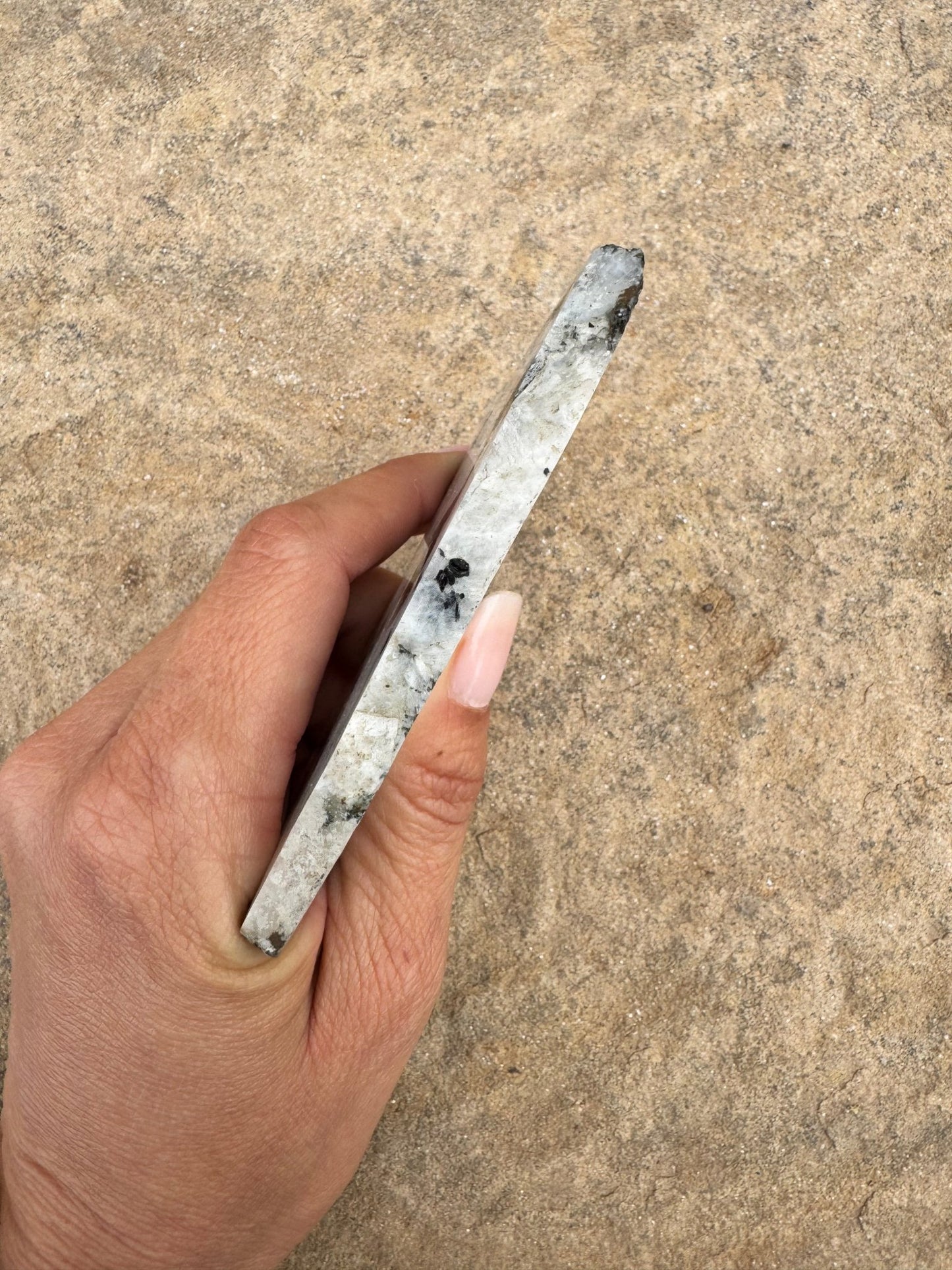 Rainbow Moonstone Polished Slab 80g - Purple Door Alchemy