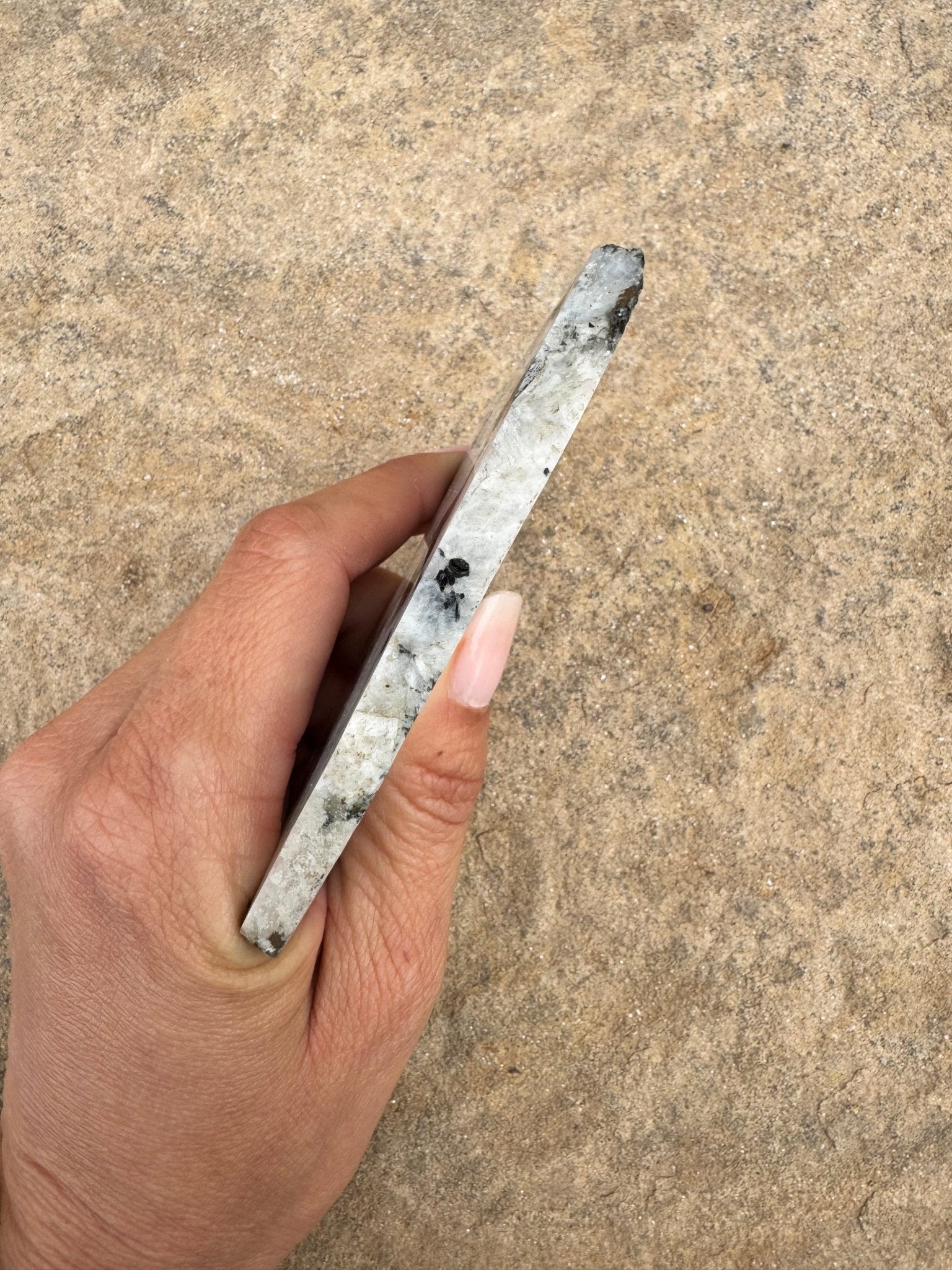 Rainbow Moonstone Polished Slab 80g - Purple Door Alchemy