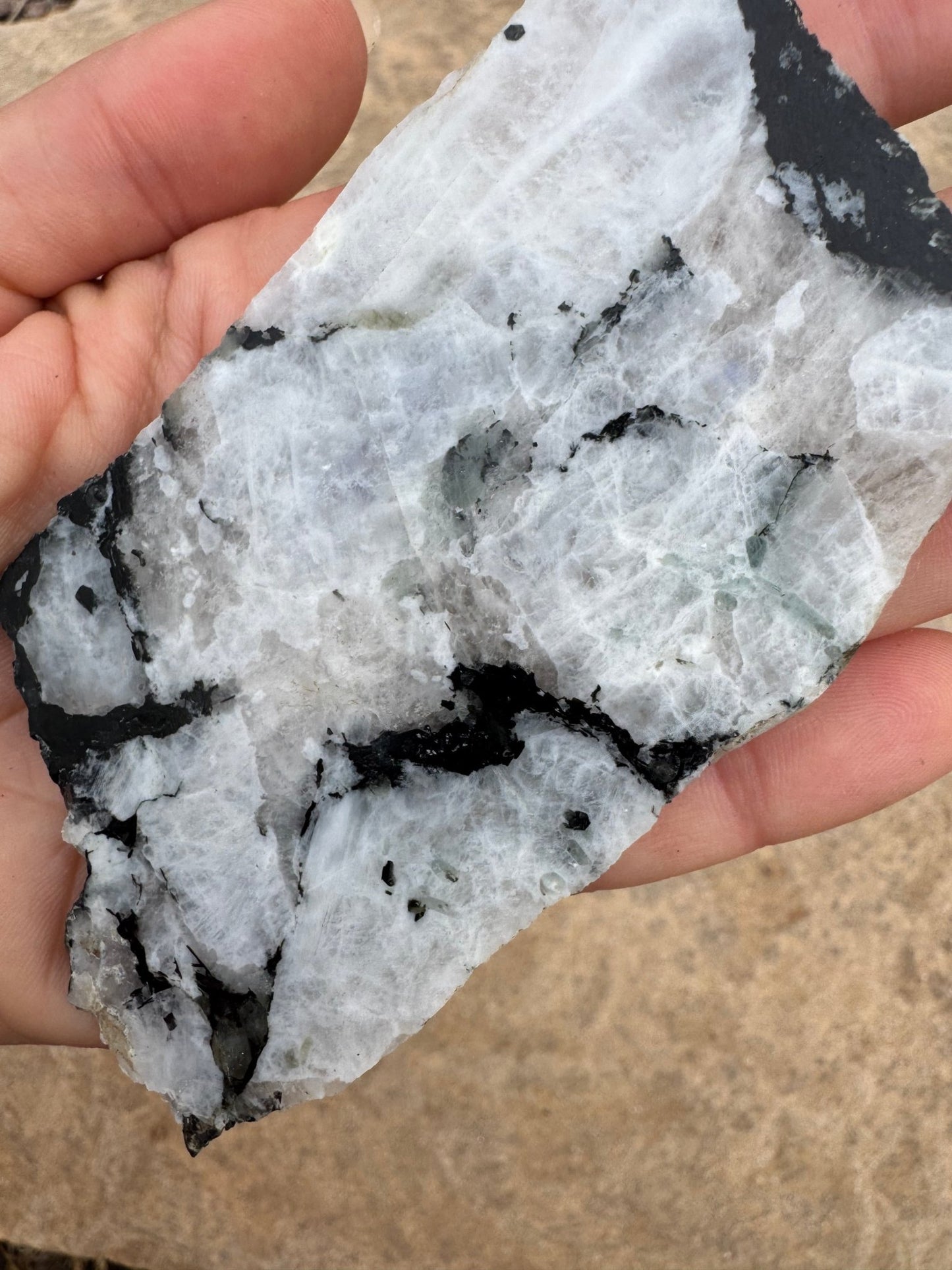 Rainbow Moonstone Polished Slab 80g - Purple Door Alchemy