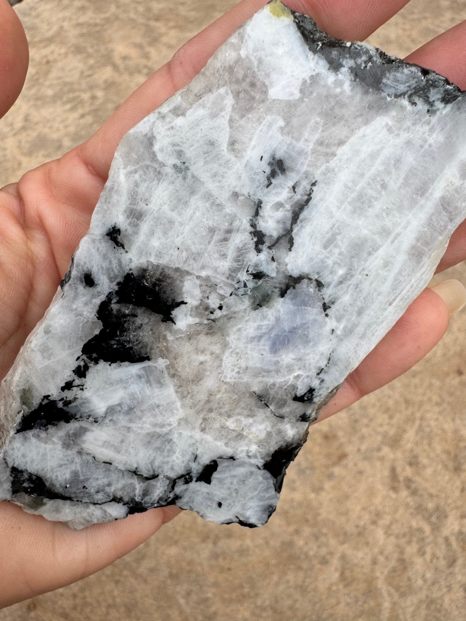 Rainbow Moonstone Polished Slab 80g - Purple Door Alchemy