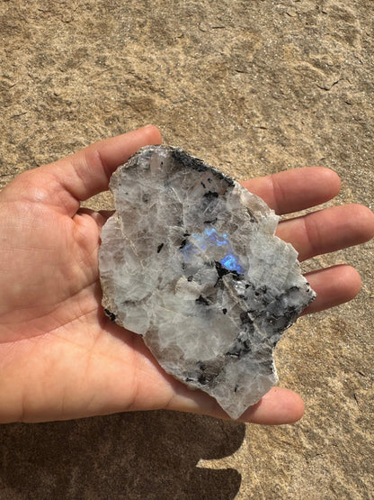 Rainbow Moonstone Polished Slab 84g - Purple Door Alchemy