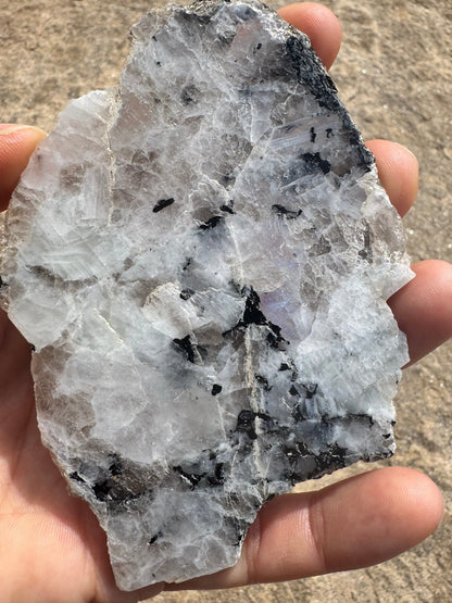 Rainbow Moonstone Polished Slab 84g - Purple Door Alchemy