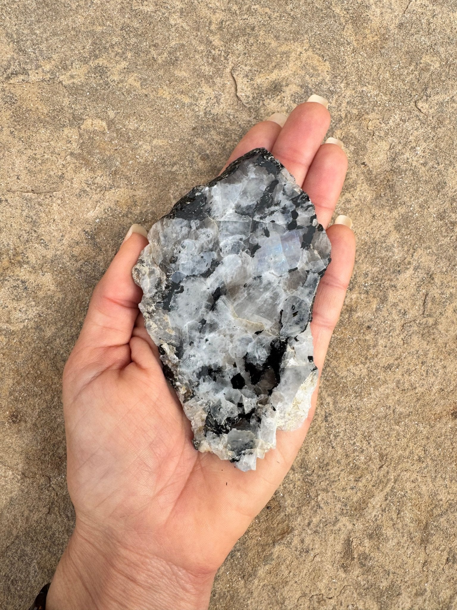 Rainbow Moonstone Polished Slab 86g - Purple Door Alchemy