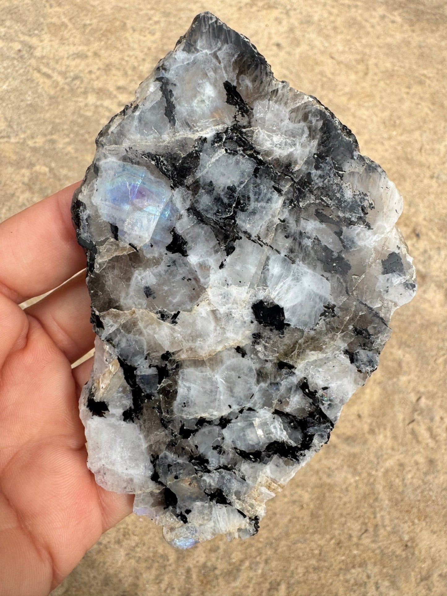 Rainbow Moonstone Polished Slab 86g - Purple Door Alchemy