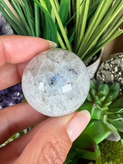 Rainbow Moonstone Sphere 30mm - Purple Door Alchemy