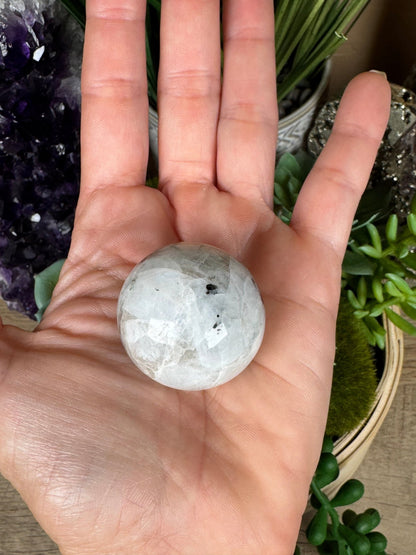 Rainbow Moonstone Sphere 30mm - Purple Door Alchemy