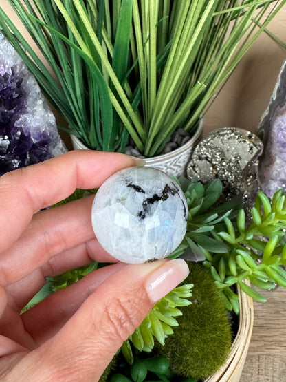 Rainbow Moonstone Sphere 30mm - Purple Door Alchemy