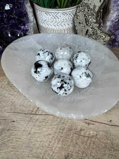 Rainbow Moonstone Sphere 30mm - Purple Door Alchemy