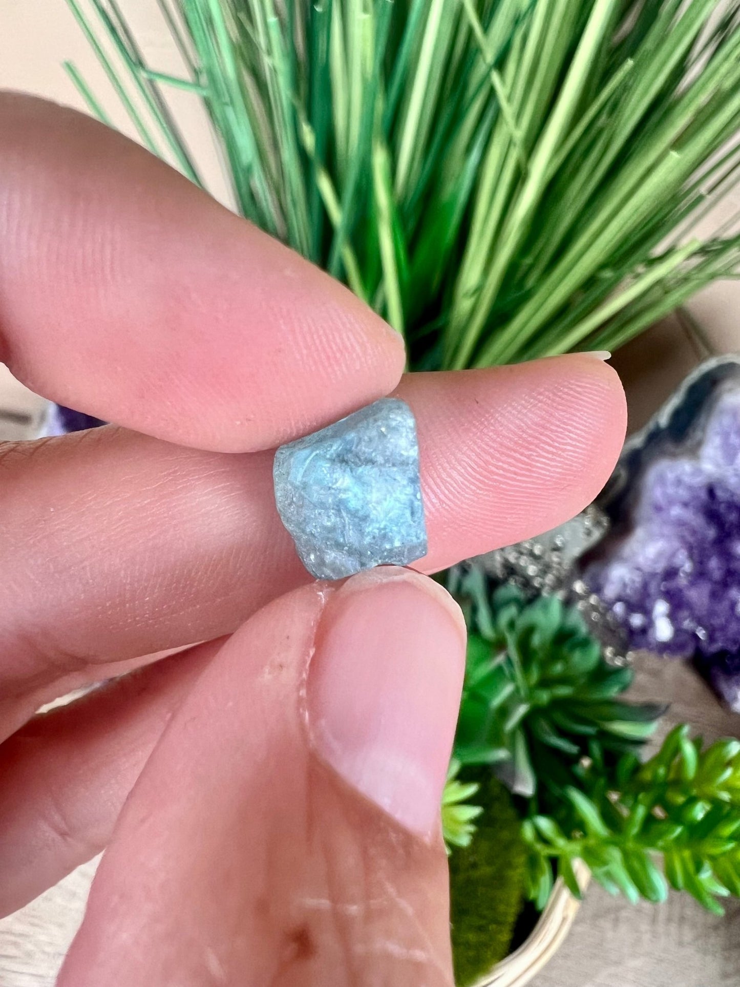 Raw Blue Apatite - Gemmy - Purple Door Alchemy