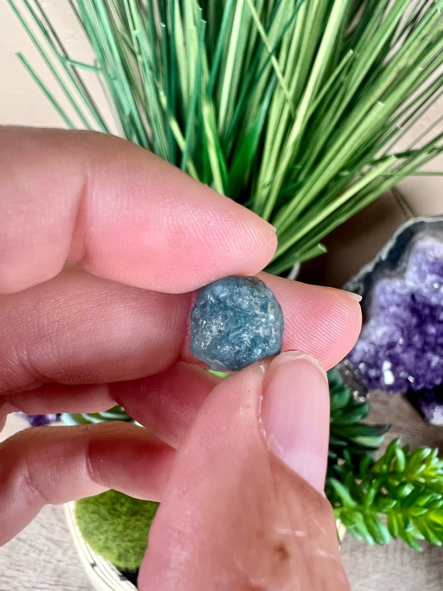 Raw Blue Apatite - Gemmy - Purple Door Alchemy
