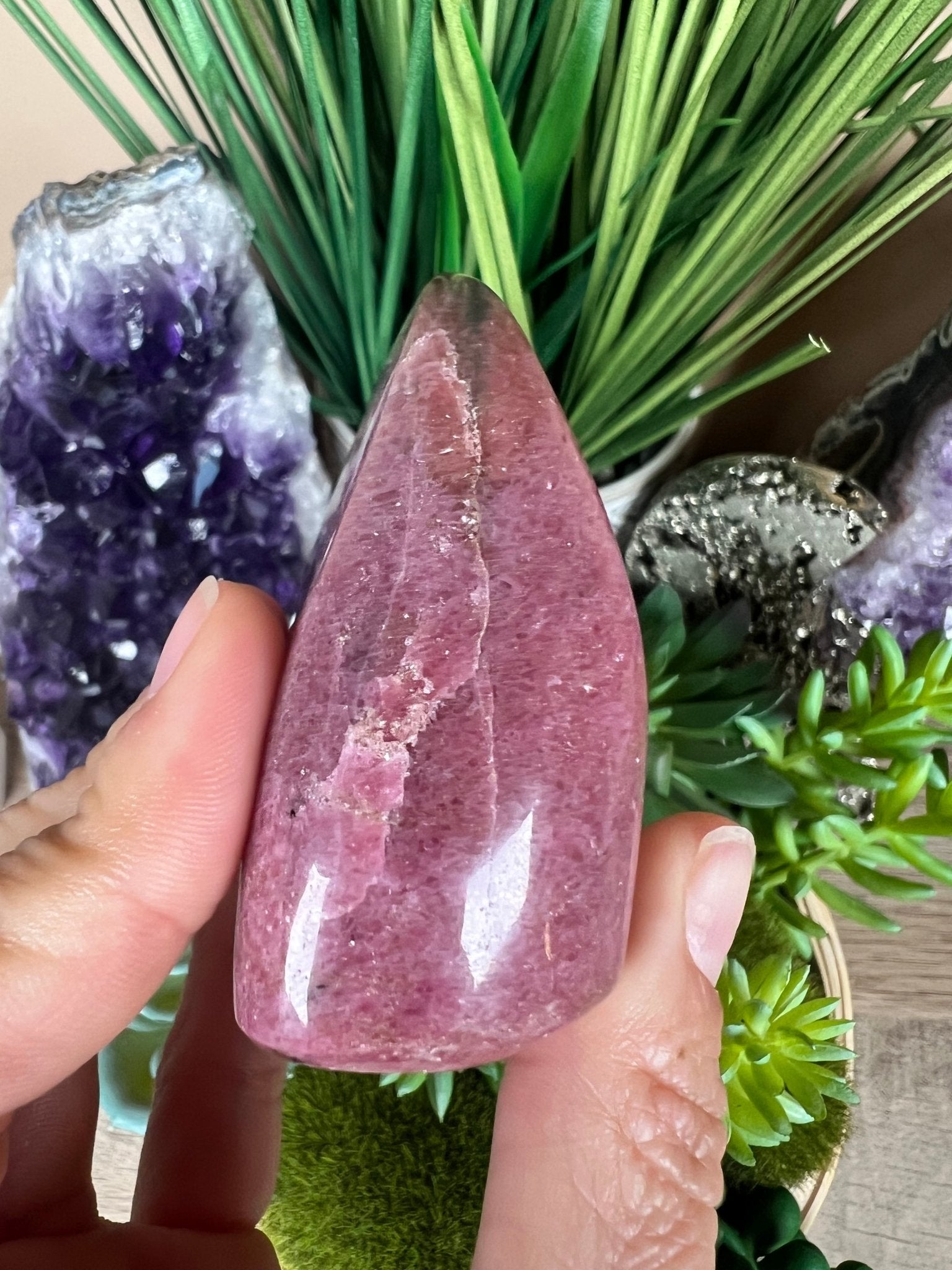 Rhodonite Freeform 64mm/2.52in - Purple Door Alchemy