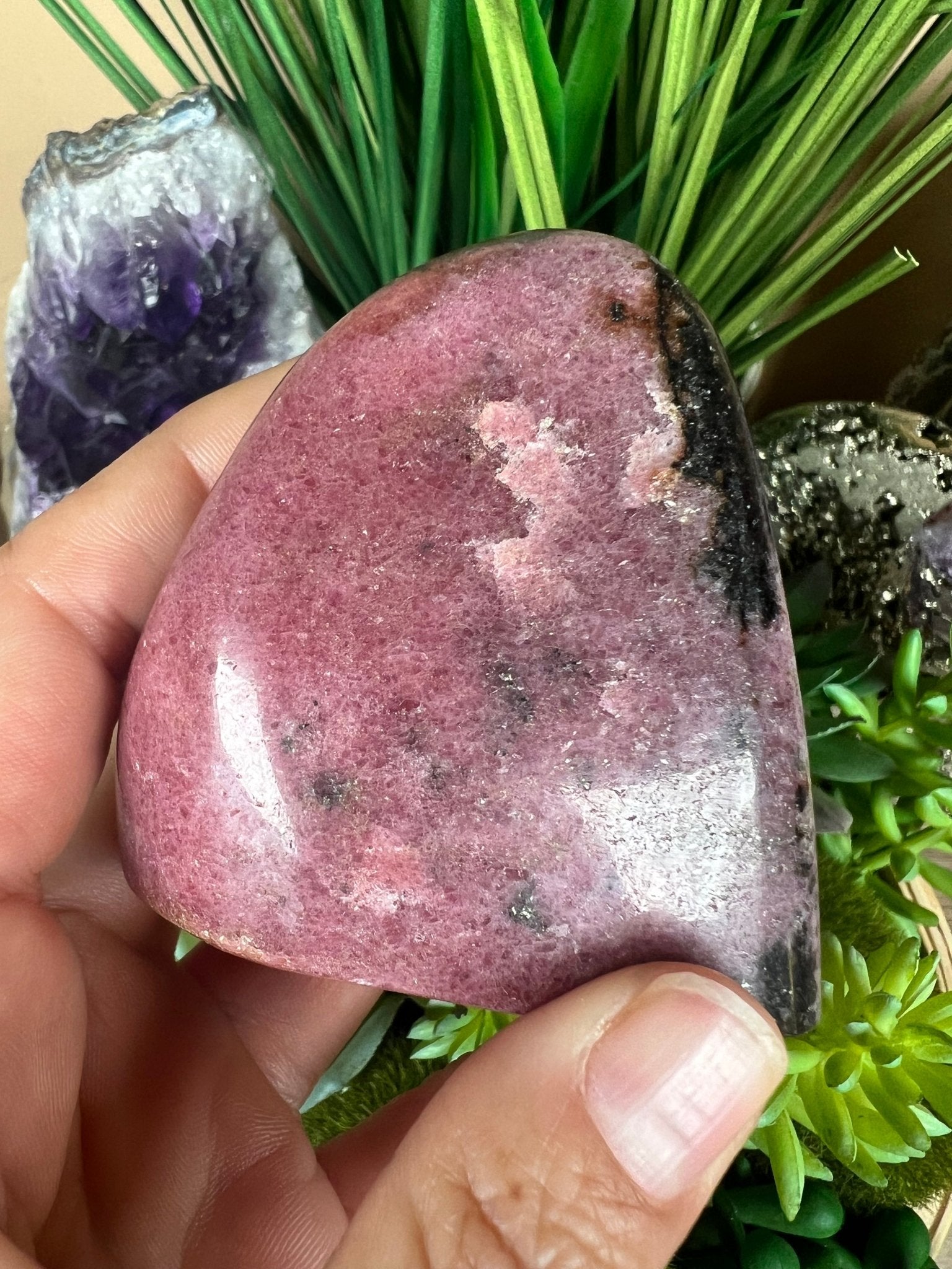 Rhodonite Freeform 64mm/2.52in - Purple Door Alchemy