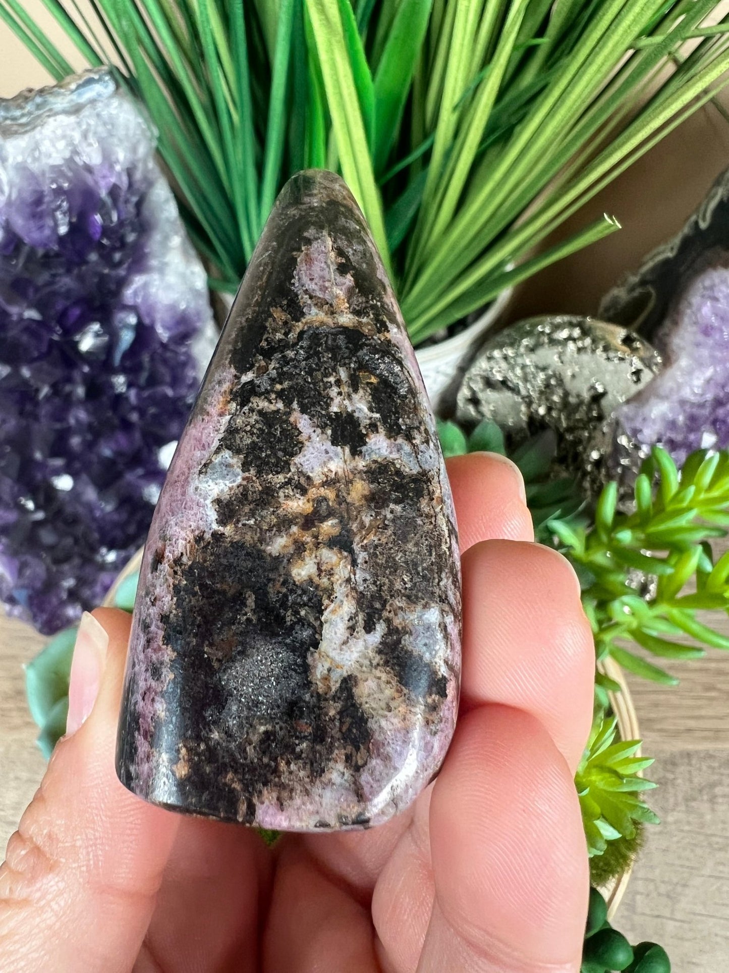 Rhodonite Freeform 64mm/2.52in - Purple Door Alchemy