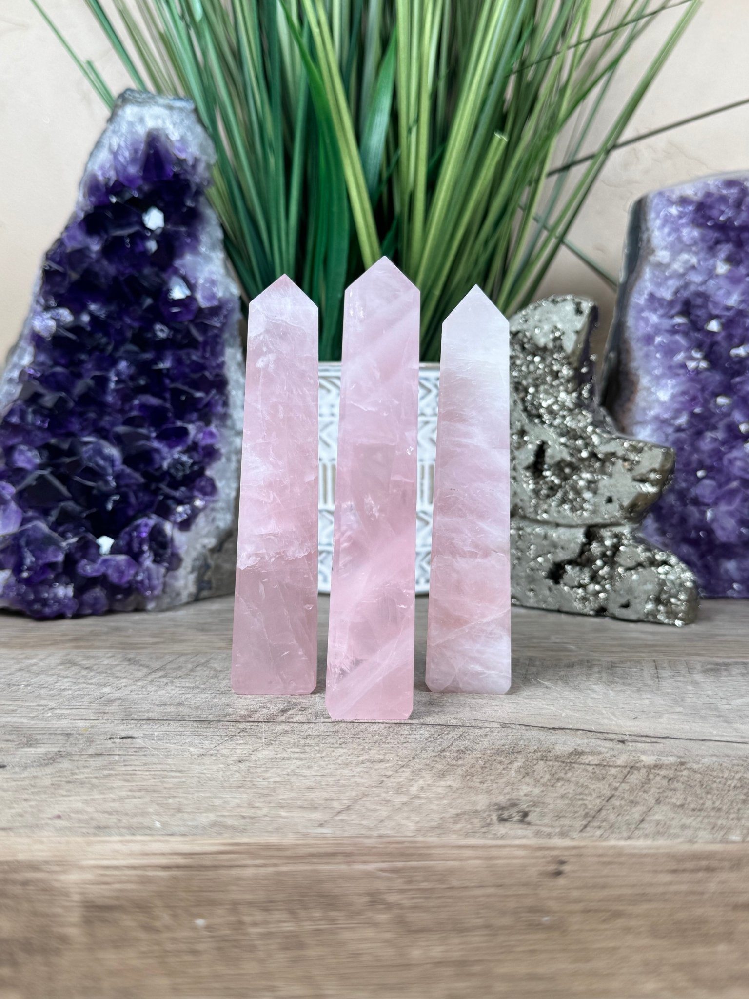 Rose Quartz Obelisk - Purple Door Alchemy