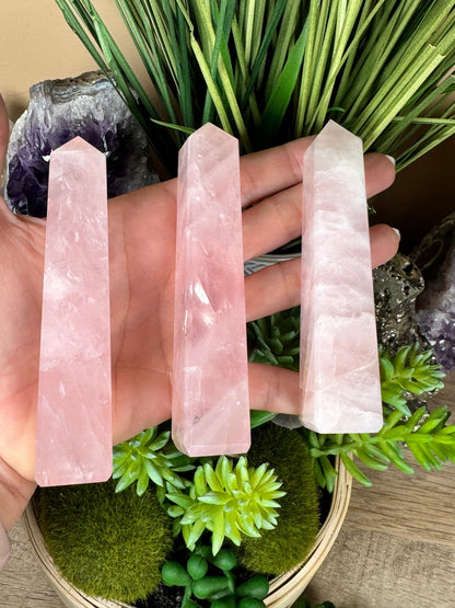 Rose Quartz Obelisk - Purple Door Alchemy
