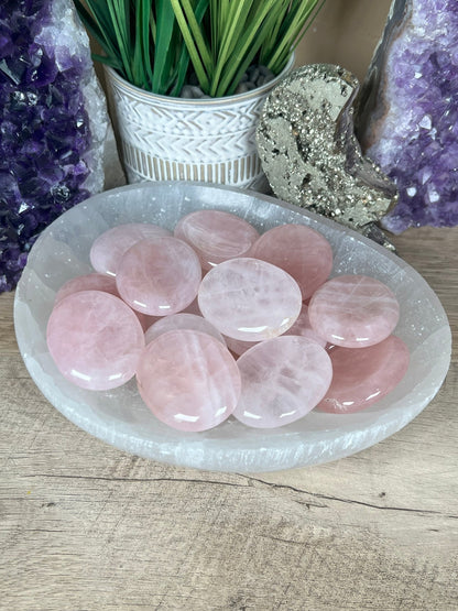 Rose Quartz Worry Stone - Purple Door Alchemy