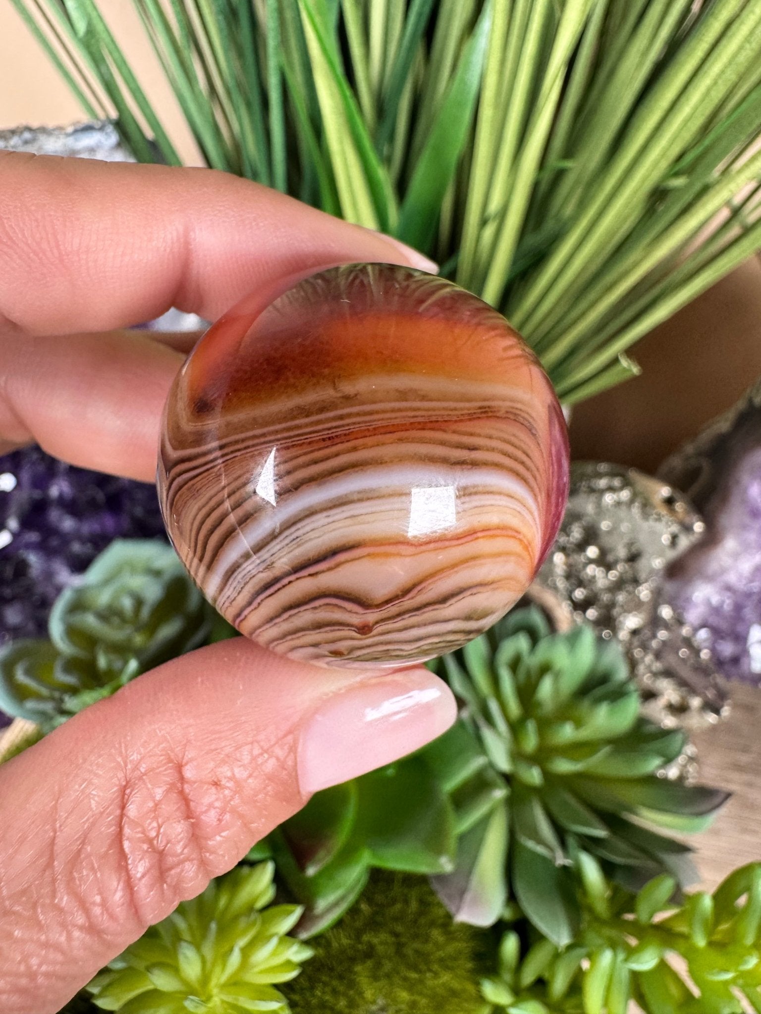 Sardonyx Sphere - Purple Door Alchemy