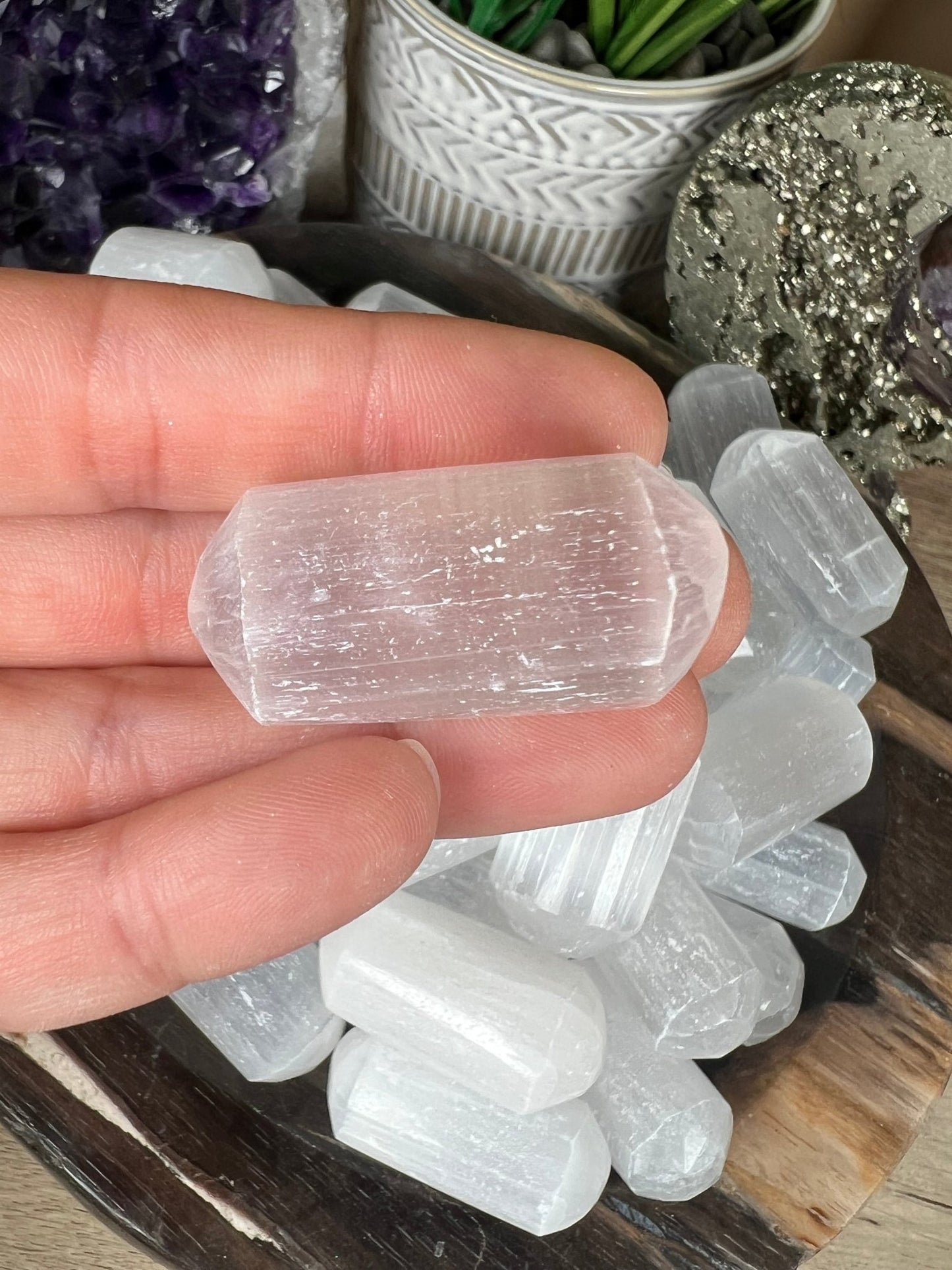 Selenite Tumble - Purple Door Alchemy