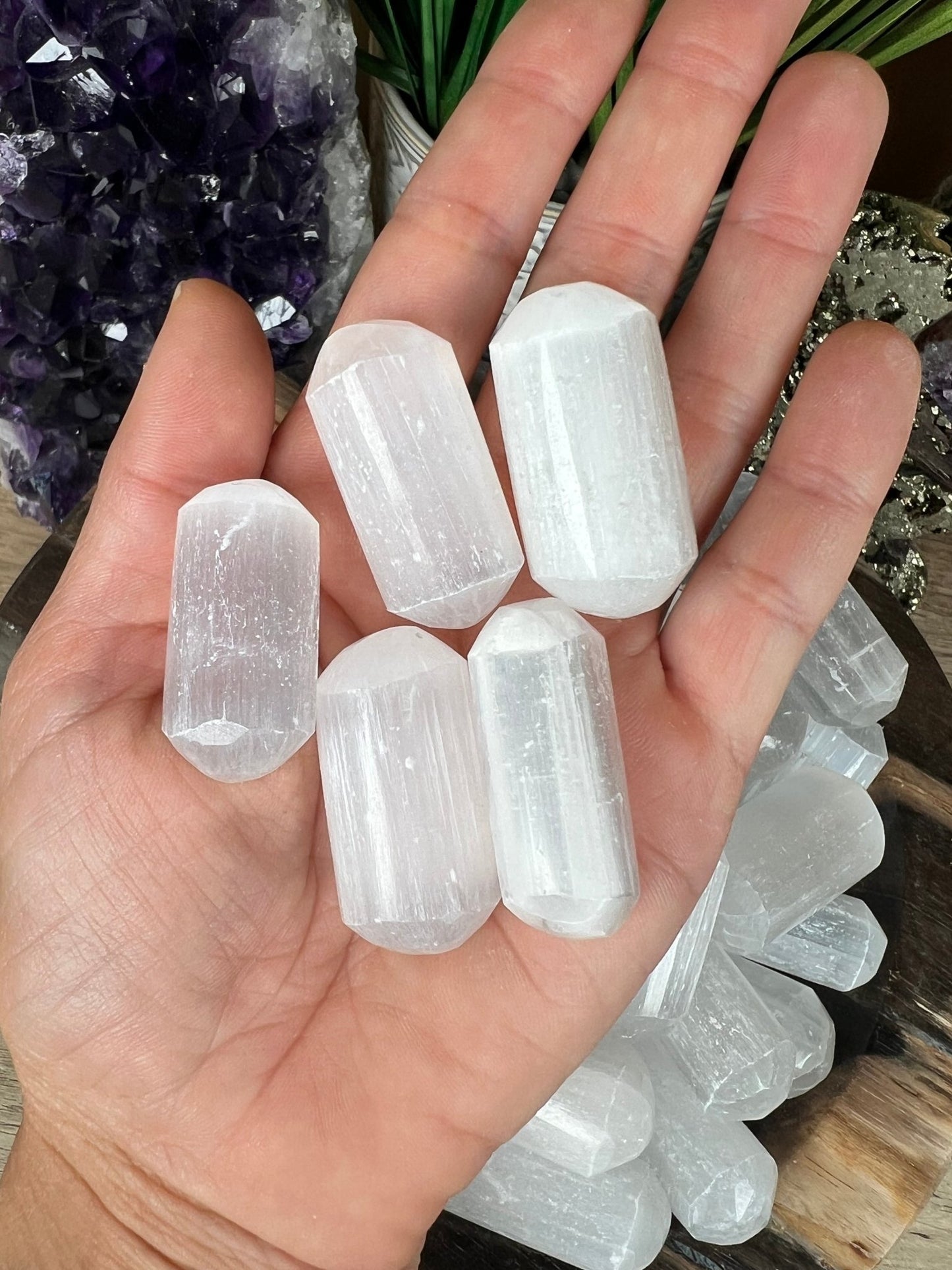 Selenite Tumble - Purple Door Alchemy