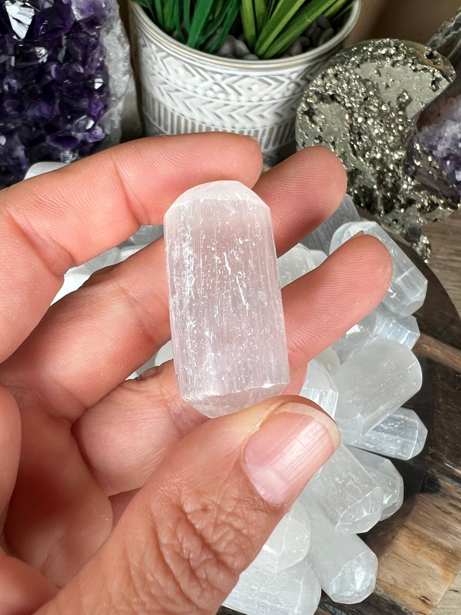 Selenite Tumble - Purple Door Alchemy
