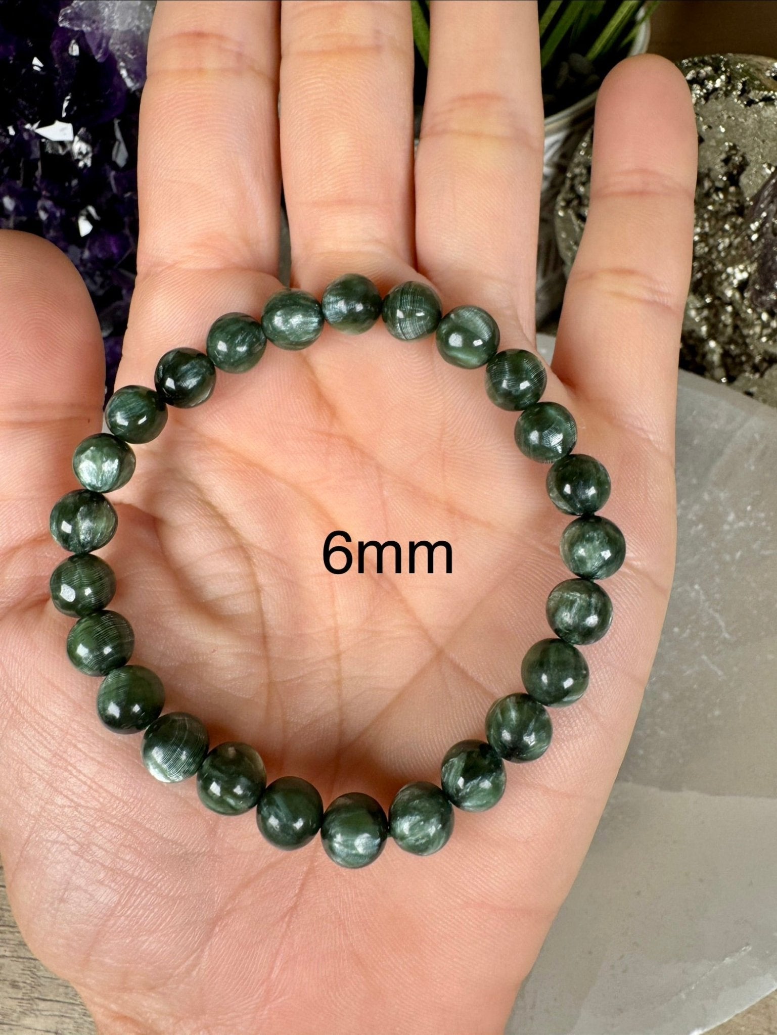 Seraphinite Bracelet - Purple Door Alchemy