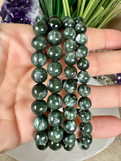 Seraphinite Bracelet - Purple Door Alchemy