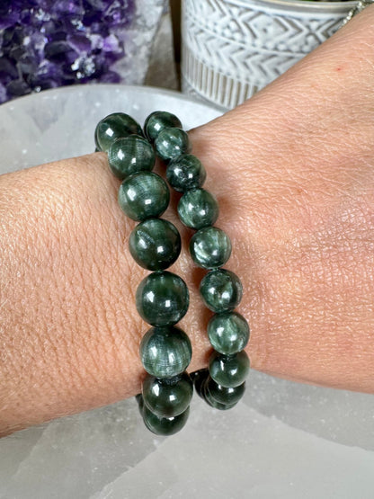 Seraphinite Bracelet - Purple Door Alchemy