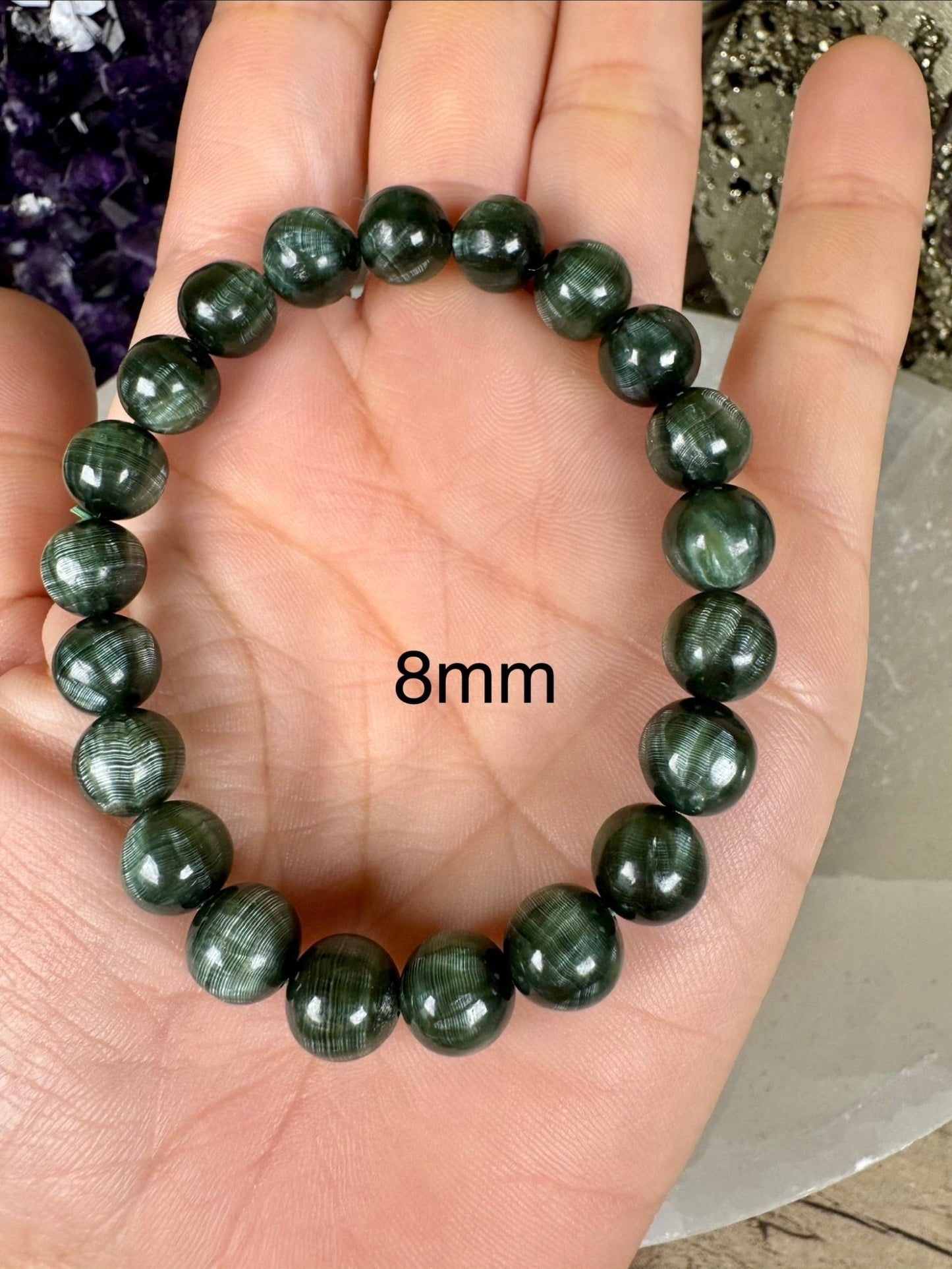 Seraphinite Bracelet - Purple Door Alchemy