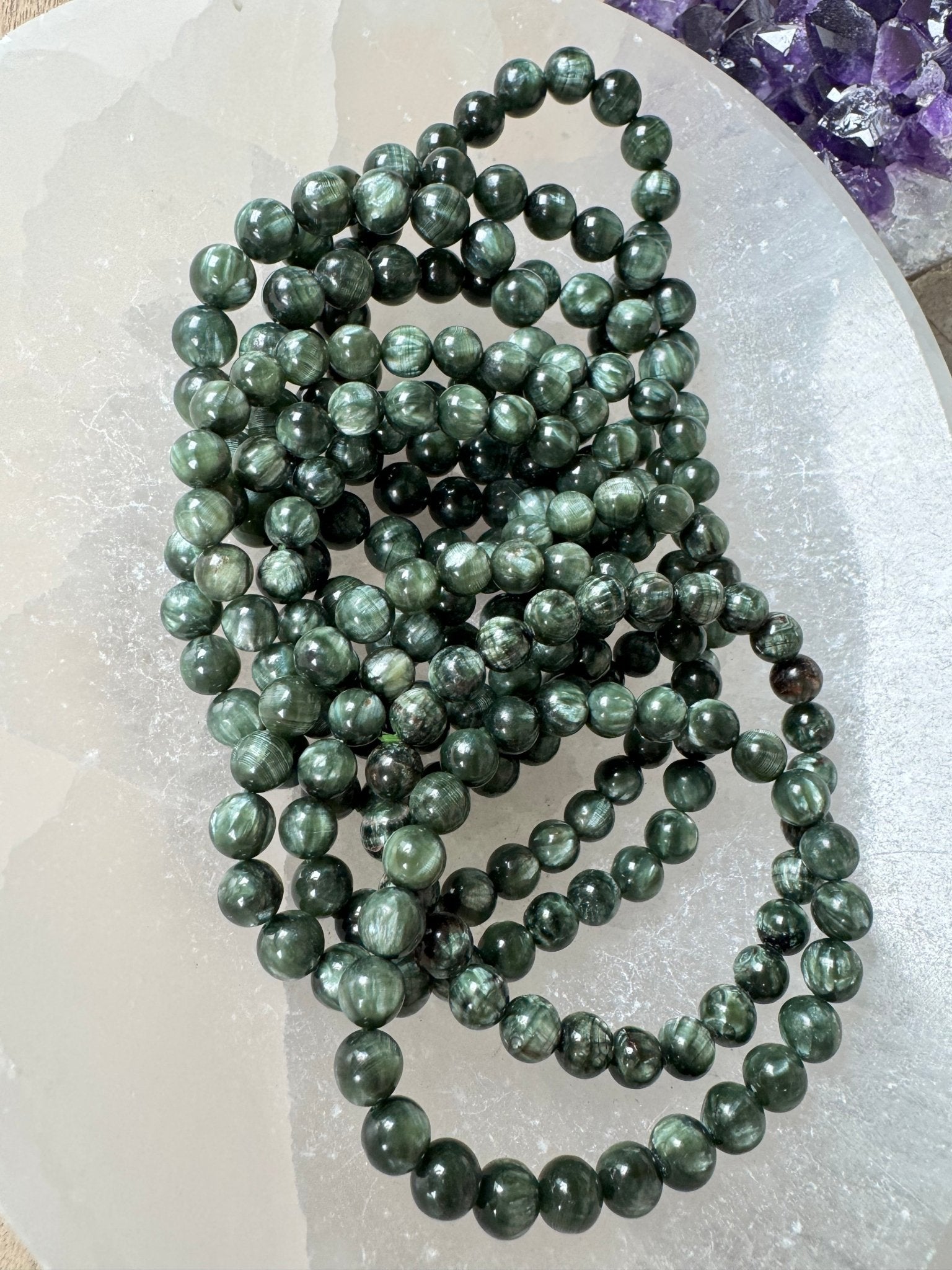 Seraphinite Bracelet - Purple Door Alchemy