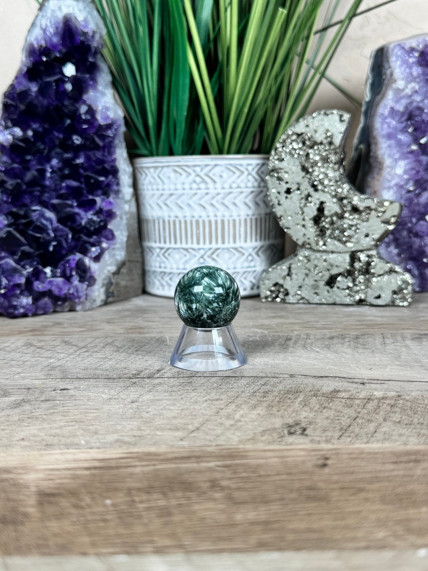 Seraphinite Sphere 27mm (1.07") - Purple Door Alchemy