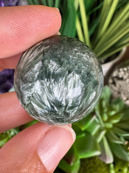 Seraphinite Sphere 27mm (1.07") - Purple Door Alchemy