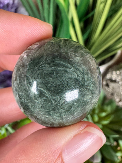 Seraphinite Sphere 27mm (1.07") - Purple Door Alchemy