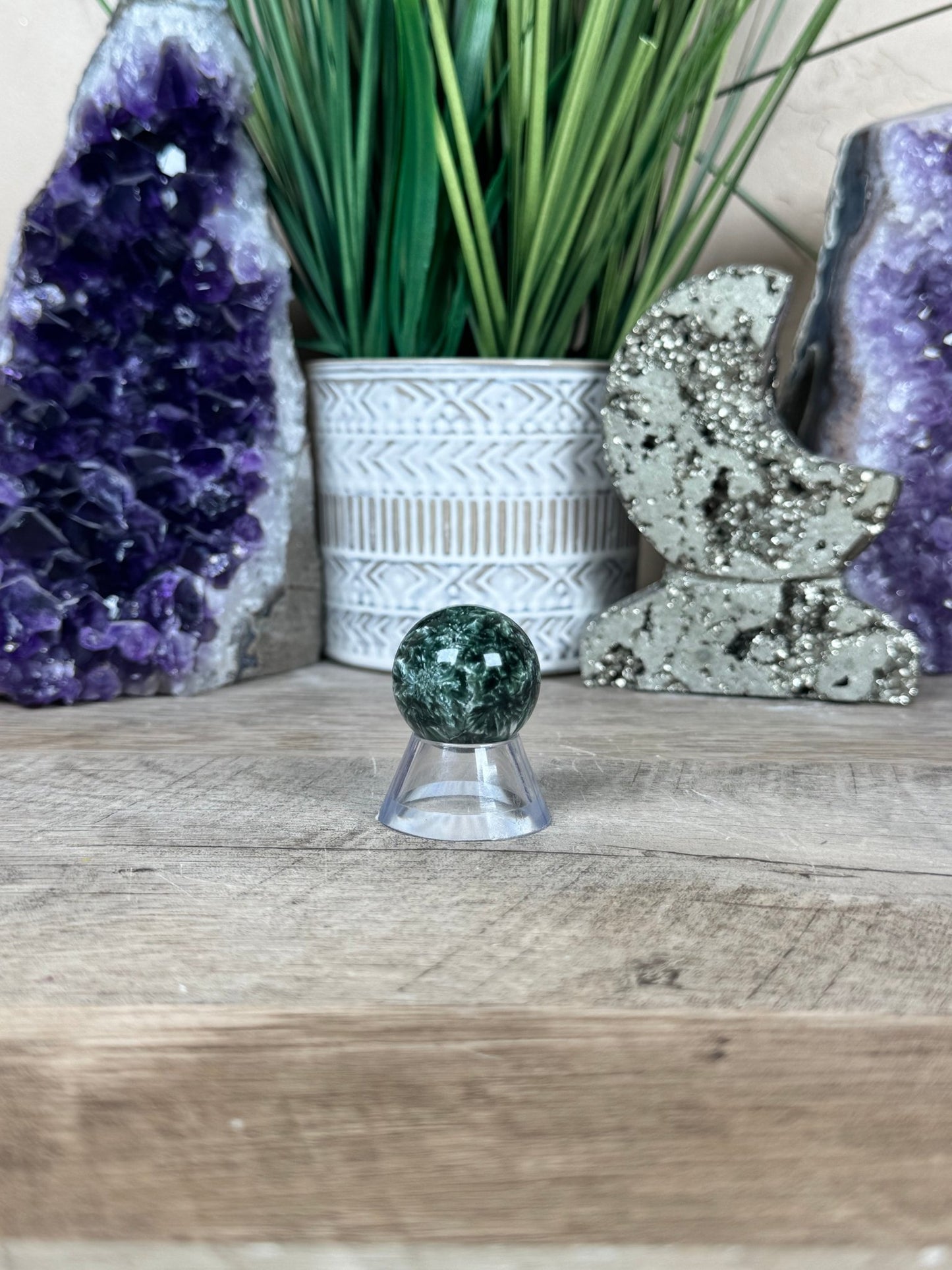 Seraphinite Sphere 27mm (1.07") - Purple Door Alchemy