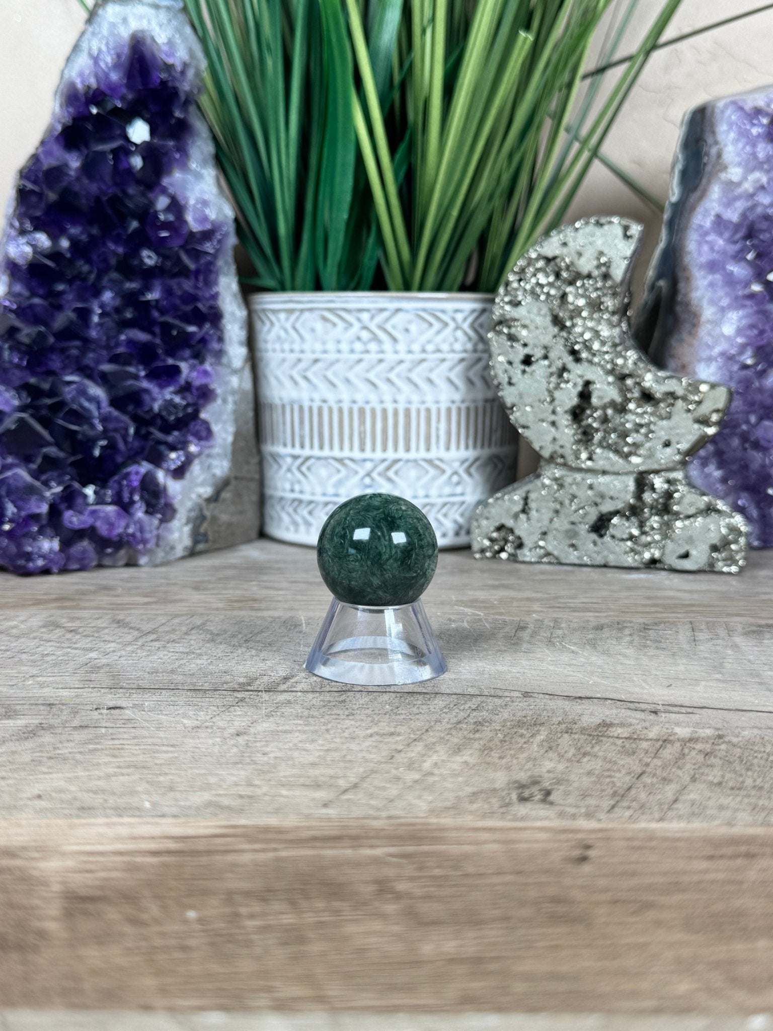 Seraphinite Sphere 27mm (1.07") - Purple Door Alchemy