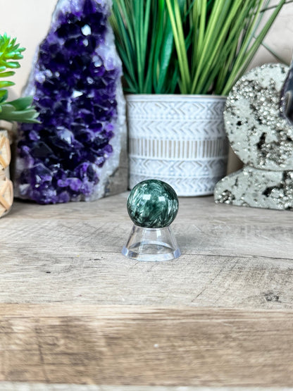 Seraphinite Sphere 28mm (1.10") - Purple Door Alchemy