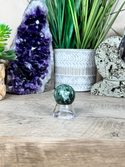 Seraphinite Sphere 28mm (1.10") - Purple Door Alchemy