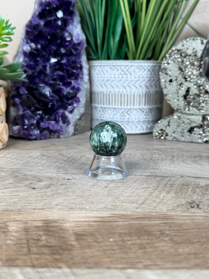 Seraphinite Sphere 28mm (1.10") - Purple Door Alchemy