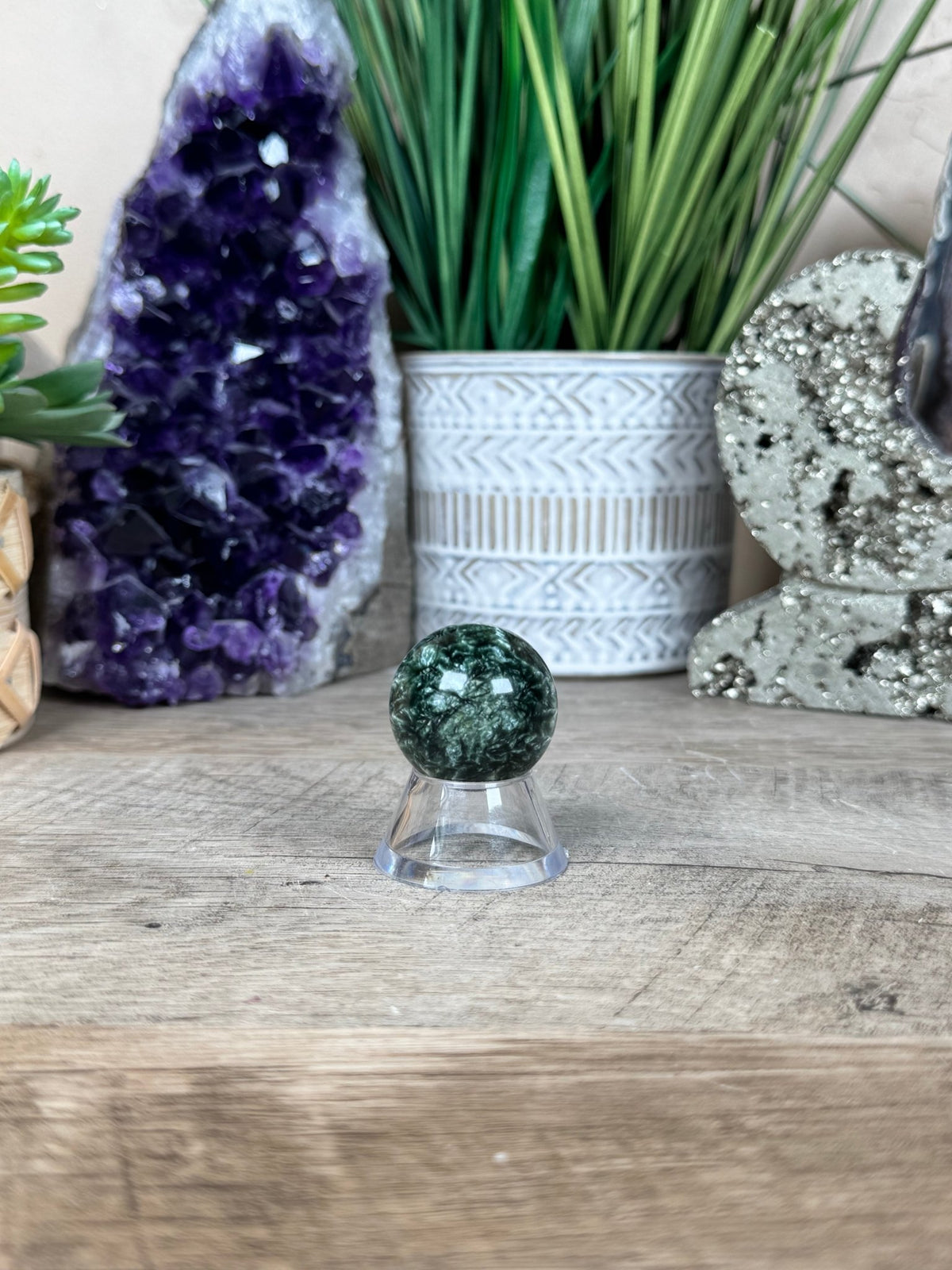 Seraphinite Sphere 28mm (1.10") - Purple Door Alchemy