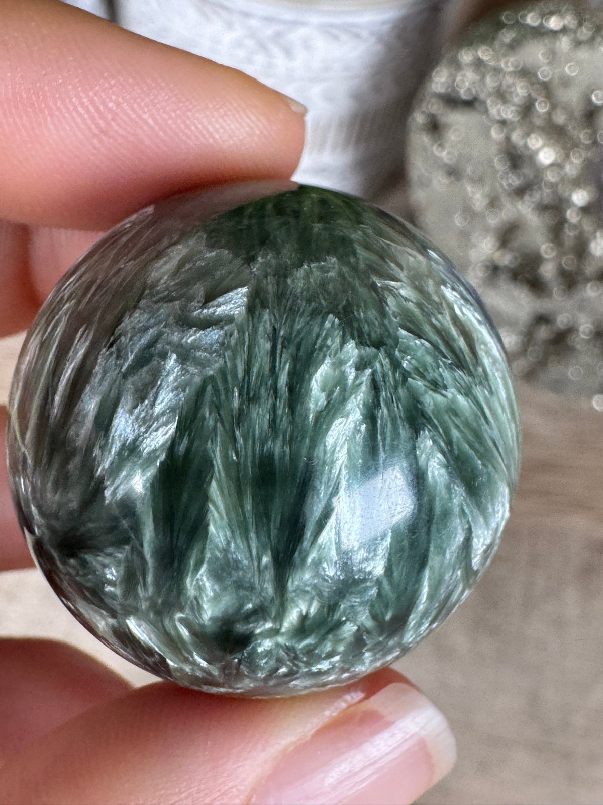 Seraphinite Sphere 31mm (1.25") - Purple Door Alchemy