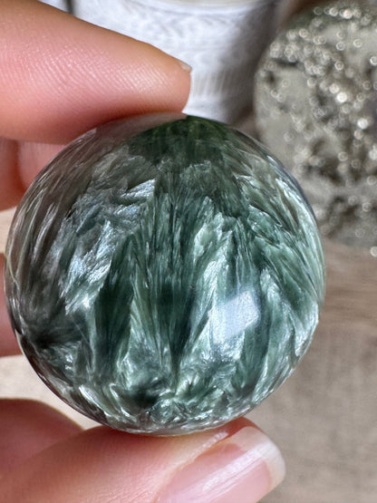 Seraphinite Sphere 31mm (1.25") - Purple Door Alchemy