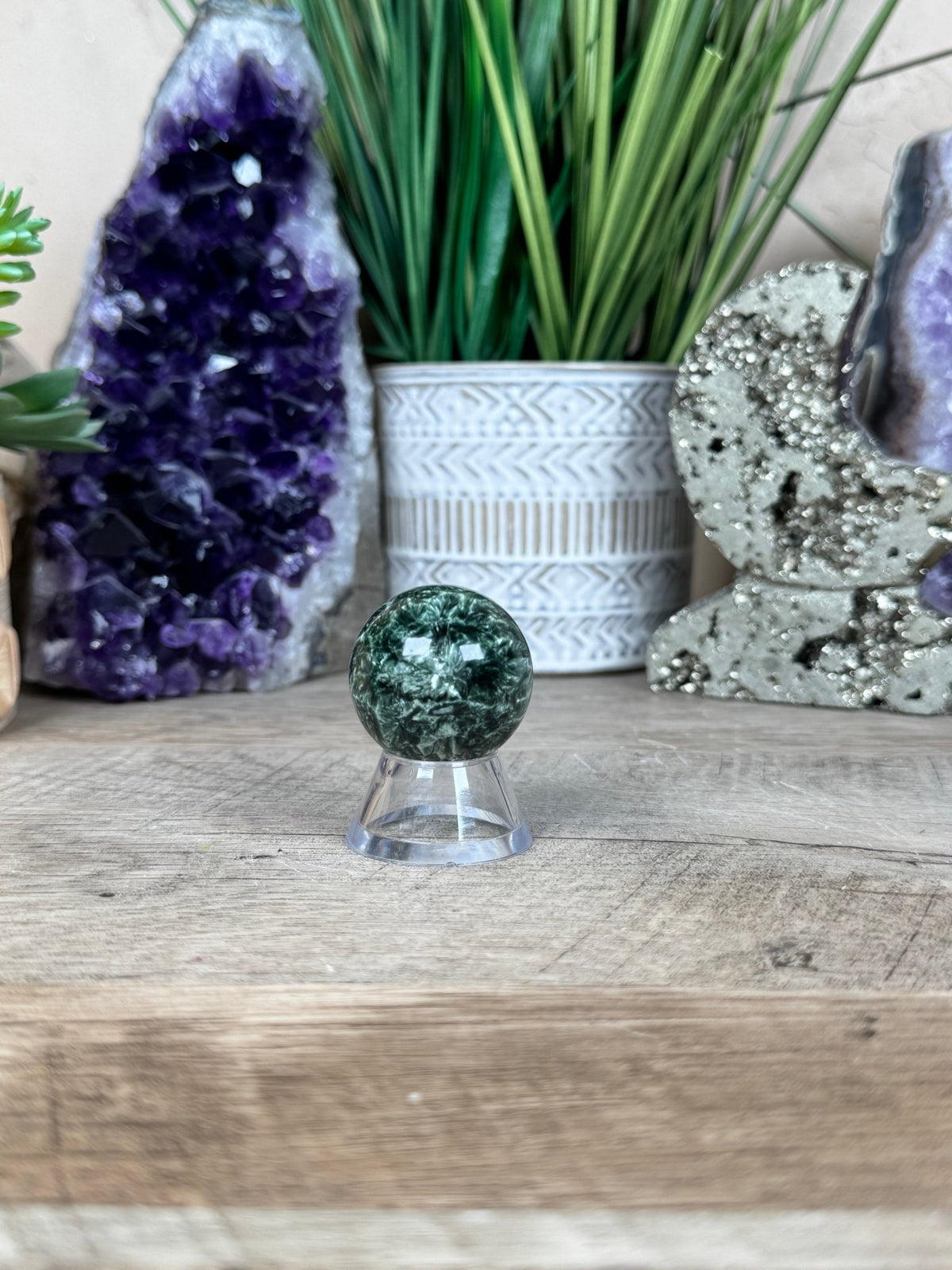 Seraphinite Sphere 31mm (1.25") - Purple Door Alchemy