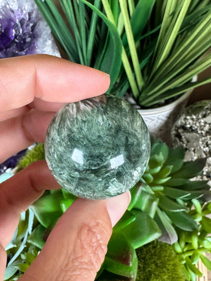 Seraphinite Sphere 34mm (1.35") - Purple Door Alchemy