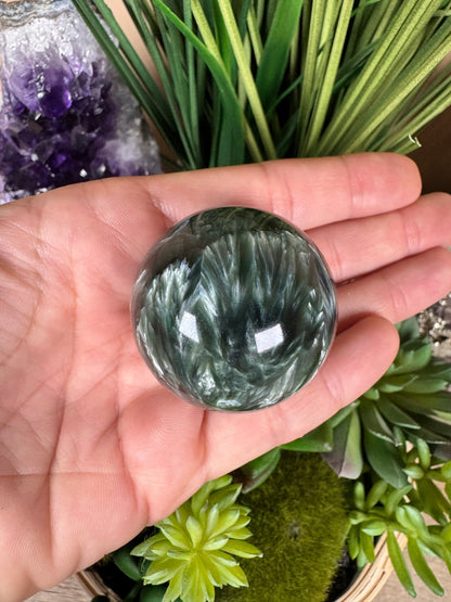 Seraphinite Sphere 38mm (1.5") - Purple Door Alchemy