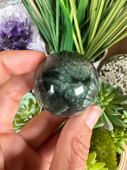 Seraphinite Sphere 38mm (1.5") - Purple Door Alchemy