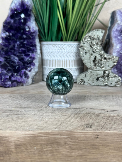 Seraphinite Sphere 38mm (1.5") - Purple Door Alchemy