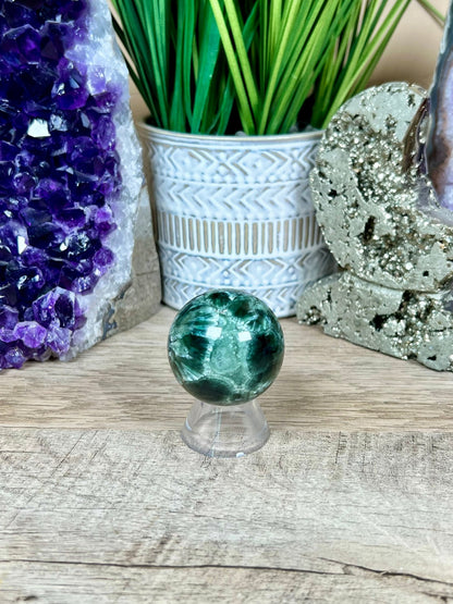 Seraphinite Sphere 40mm (1.6") - Purple Door Alchemy